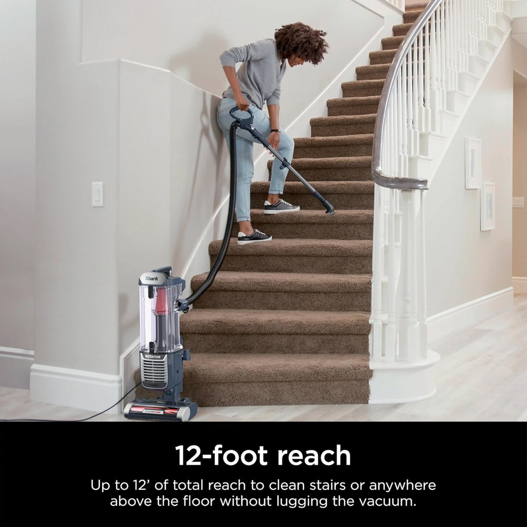 Shark ZU100 Rotator Pet Upright Vacuum - PowerFins HairPro & Odor Neutralizer, Navy (Renewed)