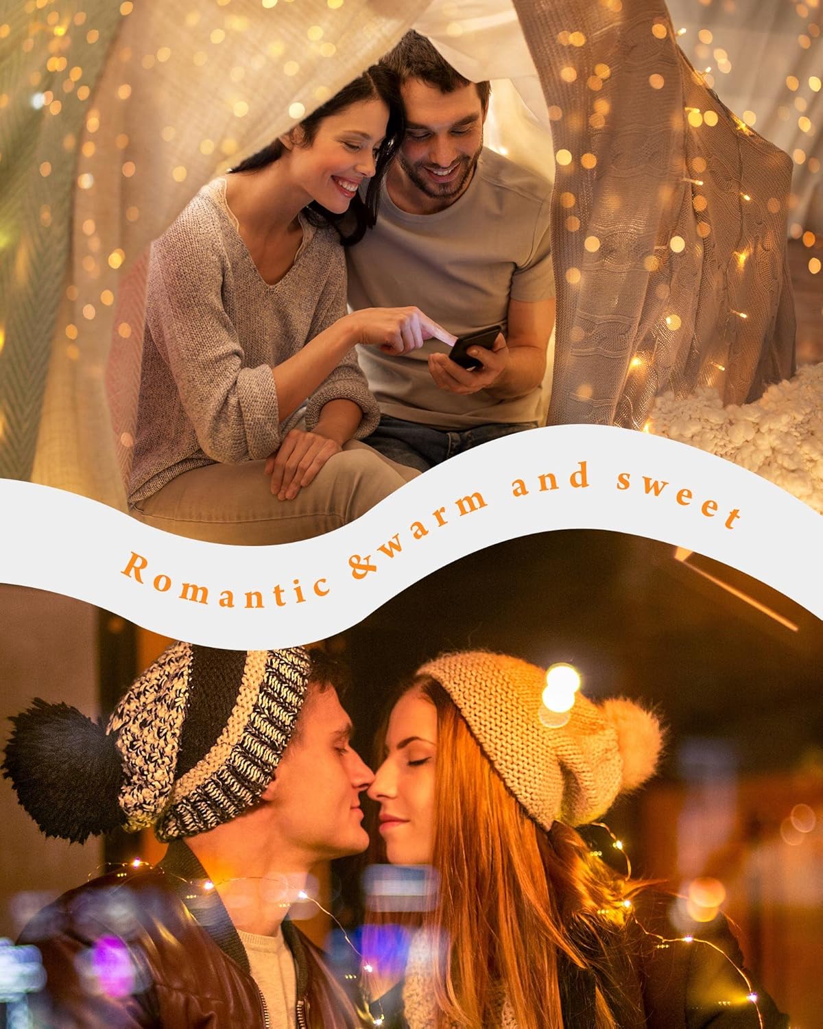 Riakrum LED Fairy Lights - 20 Battery Operated String Lights for Weddings & Parties | 7ft, Waterproof, Warm White