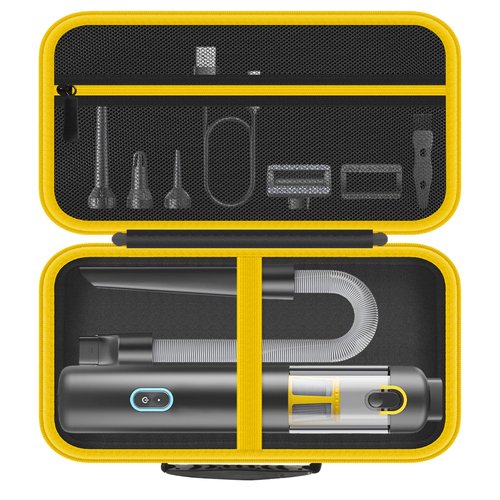 HESPLUS Storage Case for Fanttik Slim V8 Apex / V8 Mate / V10 Apex / V10 Mate Car Vacuums - Cordless Handheld Vacuum Carrying Bag for Travel, Blackyellow (Case Only)