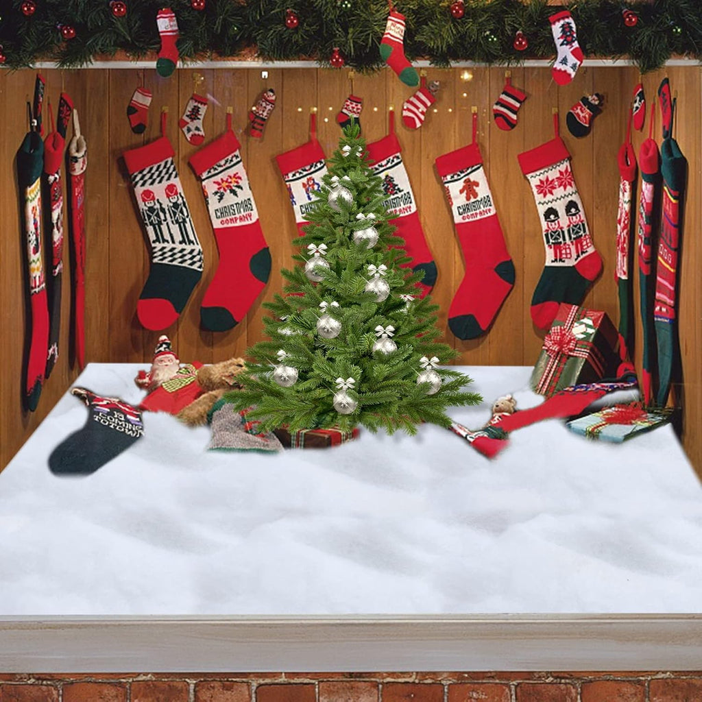 TURNMEON Christmas Snow Blanket Roll - 3 Pack of 10 Ft x 15 Inch Soft Artificial Snow for Holiday Decor