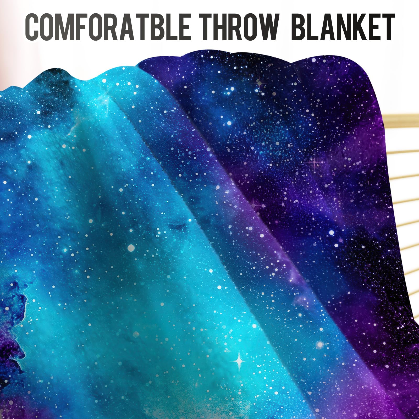 Levens Space Galaxy Blanket Gifts for Kids Adults, 60"x80" Space Blanket Science Fiction Print Birthday Christmas Spaces Themed Gifts for Women Girls Boys, Soft Cozy Flannel Galaxy Room Decor Throw