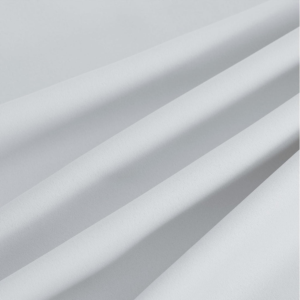 NICETOWN Room Darkening Curtains - Elegant Greyish White Drapery Panels, 52"W x 84"L