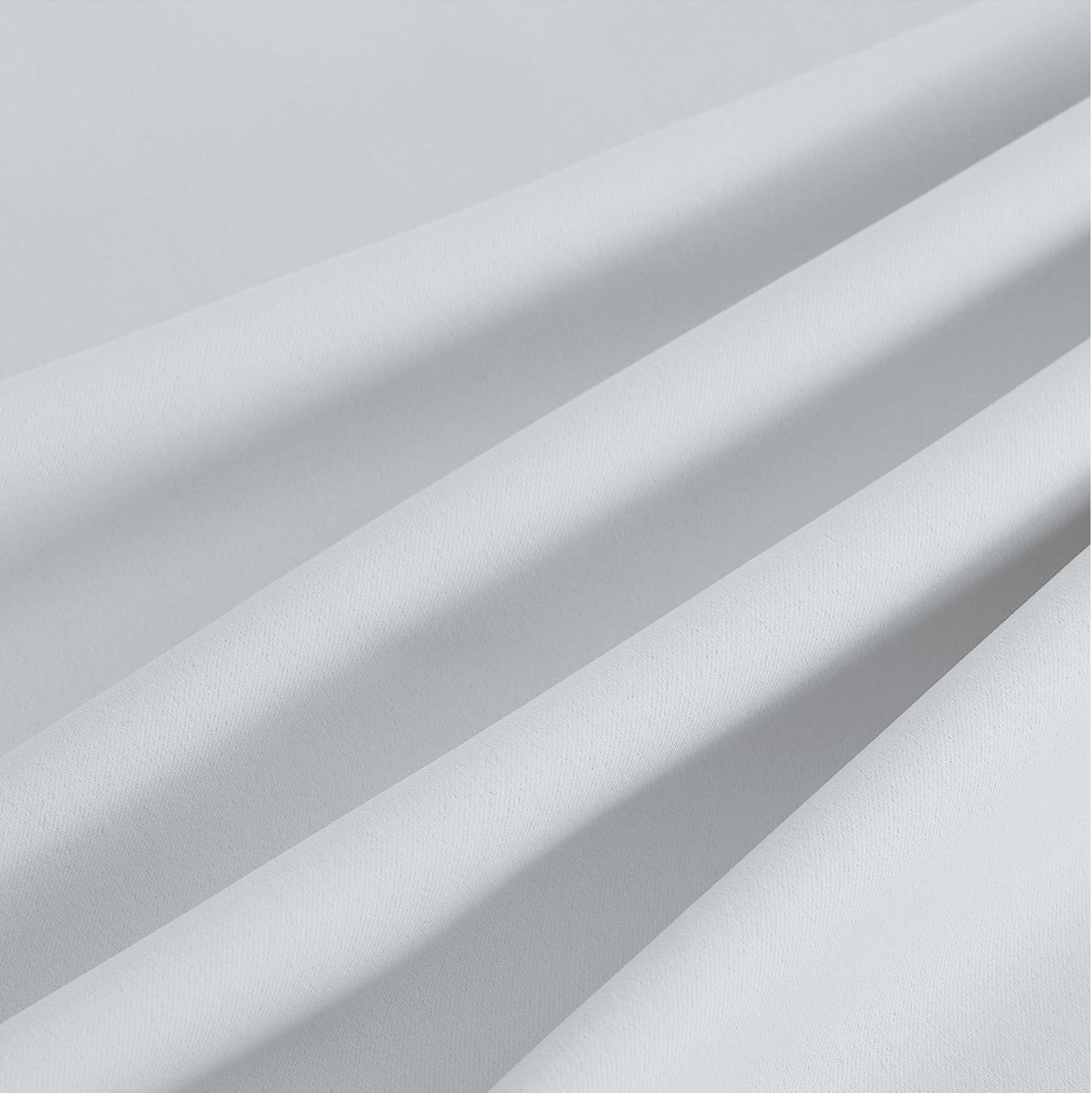 NICETOWN Room Darkening Curtains - Elegant Greyish White Drapery Panels, 52"W x 84"L