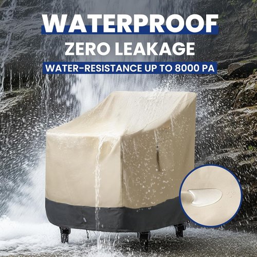 Extra Heavy Duty Patio Chair Covers by [Brand Name] - Waterproof Protection for Swivel & Rocking Chairs | 33"W x 35"D x 38.5"H, 2 Pack