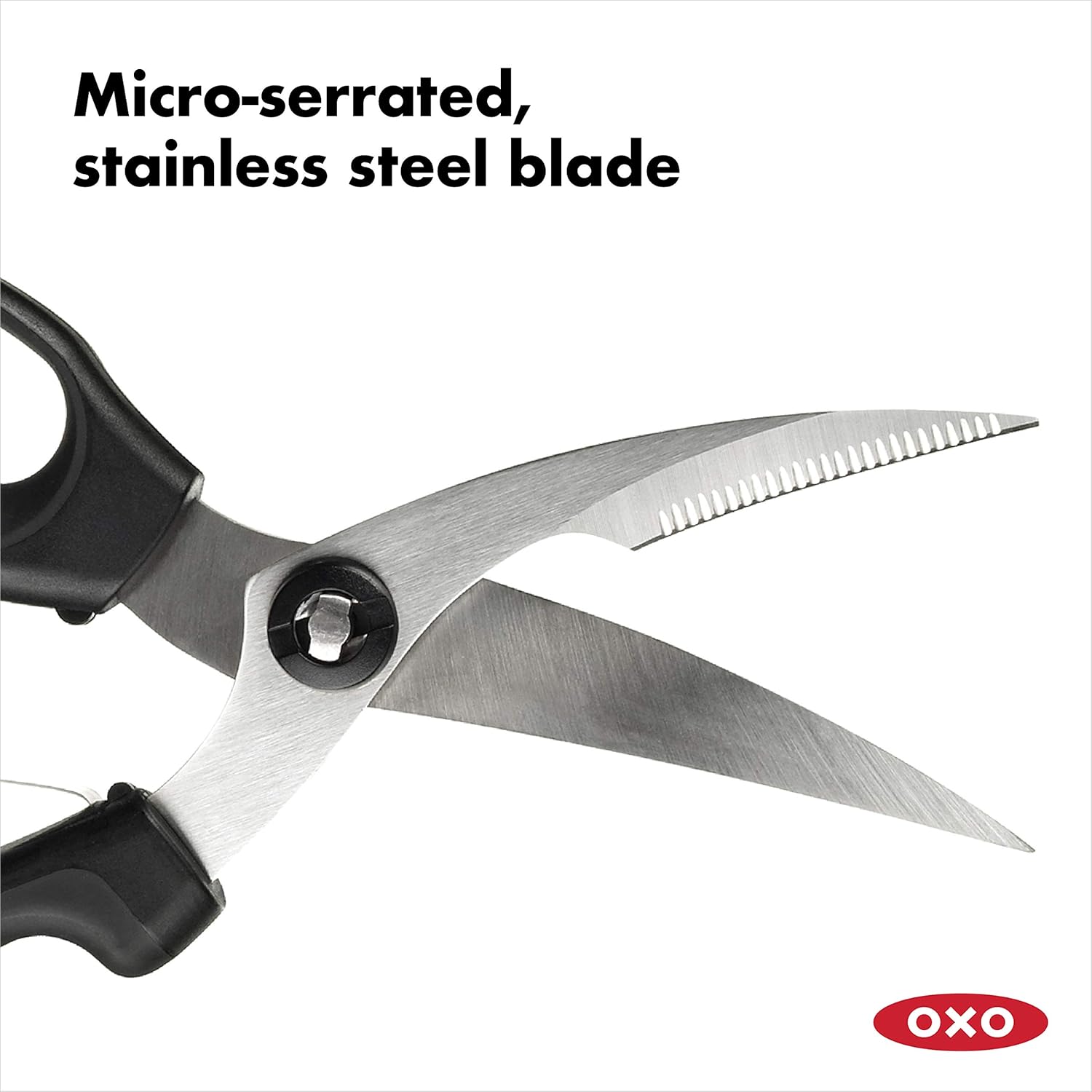 OXO Good Grips Poultry Shears - Spring-Loaded Design for Effortless Cutting | Black Finish