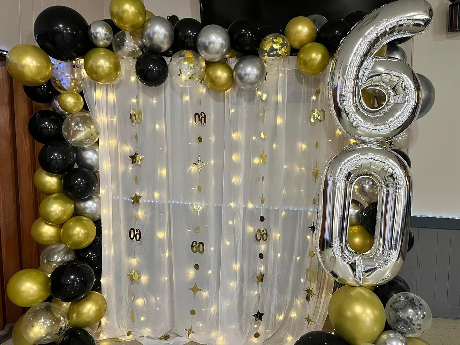 Silver Number 0 Balloon - 40 Inch Birthday Decoration for Milestone Celebrations