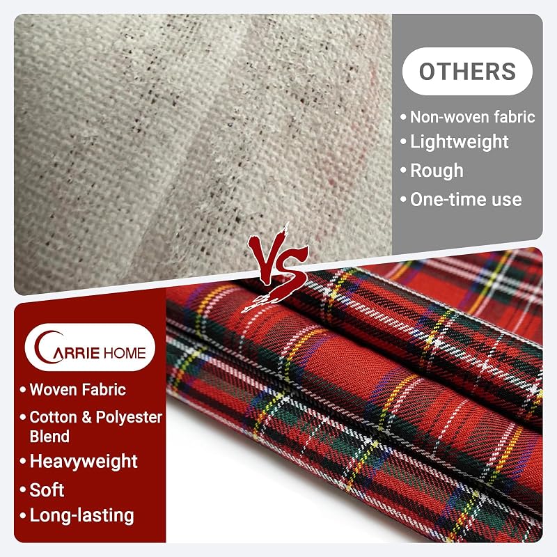 Red Tartan Plaid Christmas Outdoor Throw Pillow Covers 18x18 (Pack of 2) Variation of THIS listing