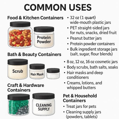 89mm (3.50") Fit -3 Pack Black Plastic Lids – PE Foam Liner, Food-Grade, Leak-Resistant Caps (Jars Not Included) By The Kombucha Company
