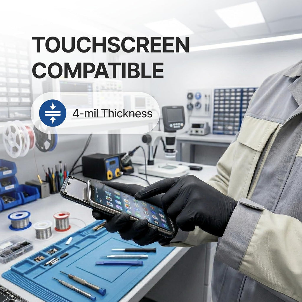 Schneider Vinyl Synthetic Exam Gloves - 4 Mil Latex-Free Disposable Gloves for Medical & Food Prep