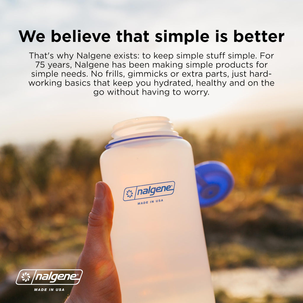 Nalgene Sustain Tritan BPA-Free Oasis Water Bottle Made with Material Derived from 50% Plastic Waste (Using ISCC Certified Mass Balance), 32 OZ, Coyote