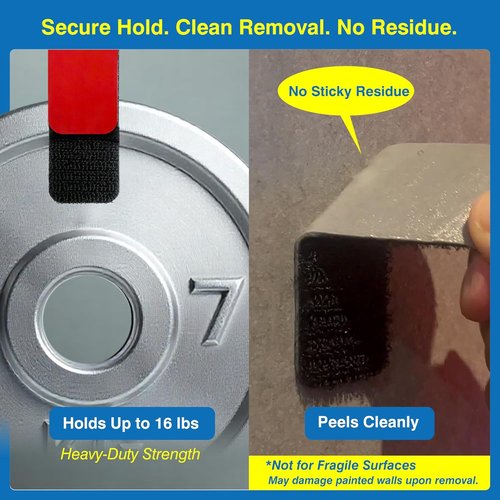 Heavy-Duty Adhesive Hook and Loop Strips by [Brand Name] - 1.2" x 3.2" Waterproof, Heat-Resistant Fastening for Indoor/Outdoor Use