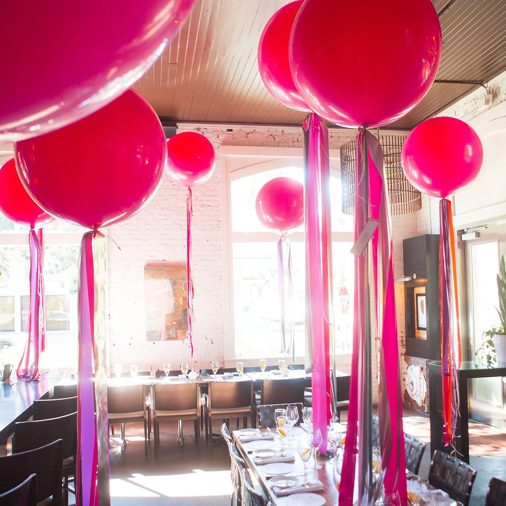 PartyWoo Hot Pink Balloons - 36 Inch Magenta Fuchsia Balloons for Baby Showers & Celebrations