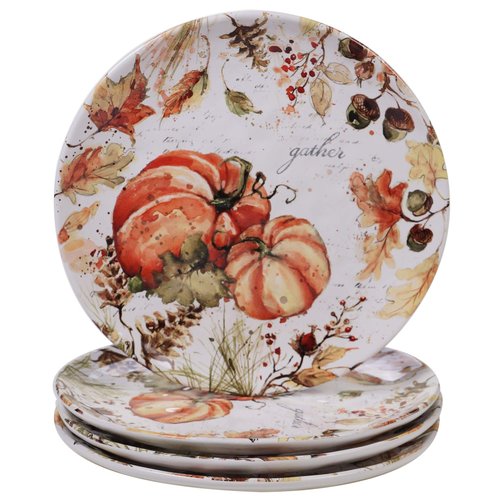 Certified International Harvest Splash Set/4 Dinner Plate 11",Multicolored, Large