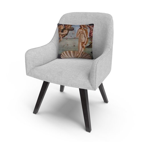 Trademark Fine Art Sandro Botticelli 'Birth of Venus 1484' 16" X 16" Decorative Throw Pillow