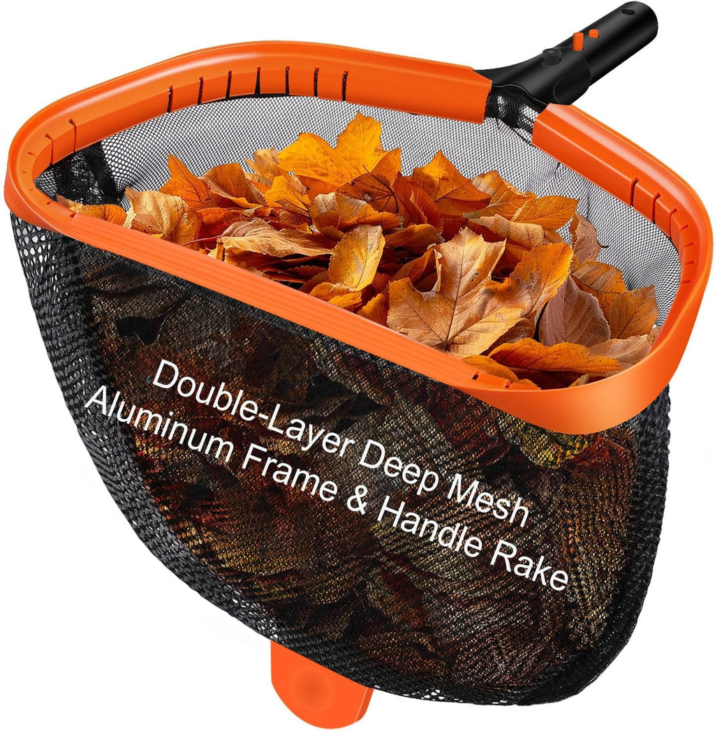 Skiennix Pool Skimmer Net - Heavy-Duty Aluminum Frame with Double-Layer Netting - 17.5" Size for Efficient Pool Cleaning