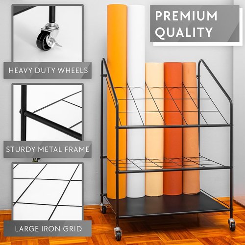 Blueprint Holder Storage Organizer - 20-Compartment Rack for Posters, Maps & Papers | Durable Design