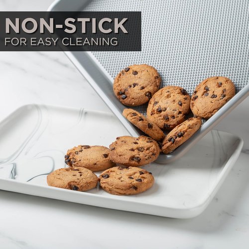 Country Kitchen Nonstick Bakeware Set - Durable & Easy Release, Taupe | 6-Piece Stackable Set