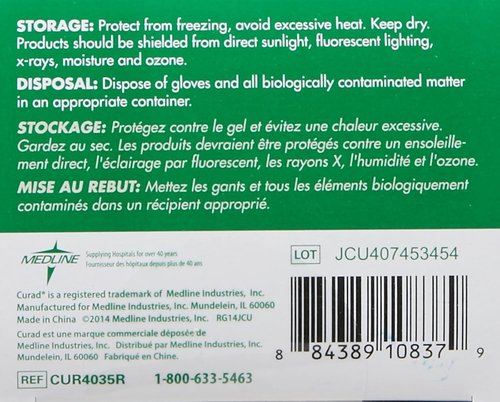 CURAD Powder-Free Vinyl Exam Gloves | 50 Count - Comfortable, Durable Protection for Medical Use