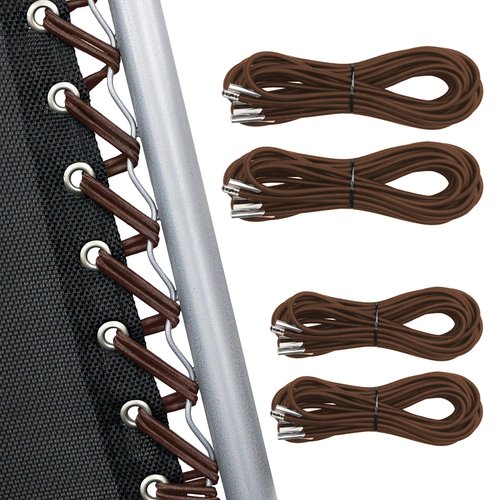 UNEEDE 4 Cords Zero Gravity Chair Replacement Cord, Antigravity Chair Replacement Cords for Repairing Zero Gravity Chair,Nylon Stretch Cord (Brown)
