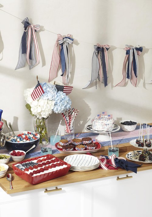 Lenox 895695 Blue Bay Stripes 4-Piece Dinner Plate Set