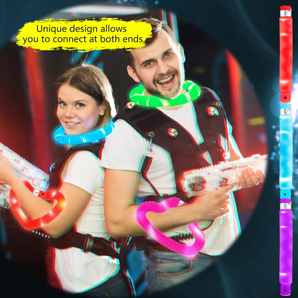 Skiennix LED Glow Sticks - 42 Pcs Light Up Tubes for Kids' Birthday Parties & Concerts | Glow in The Dark