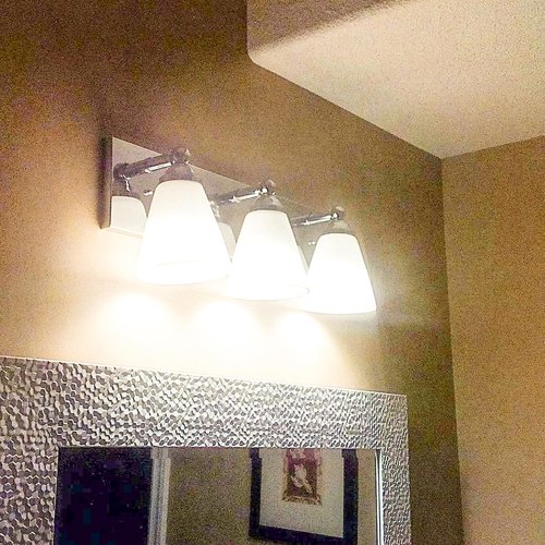 Set of 4 Premium Ceiling Fan Light Covers, Transitional Style Milky Glass Alabaster Shade, YELOKIE Perfect Ceiling Fan Replacement Glass Accessories, Standard 2-1/8" Fitter Size