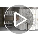 Yeele Birds Shower Curtain, Boho Farmhouse Waterproof Fabric, 48x72 Inch