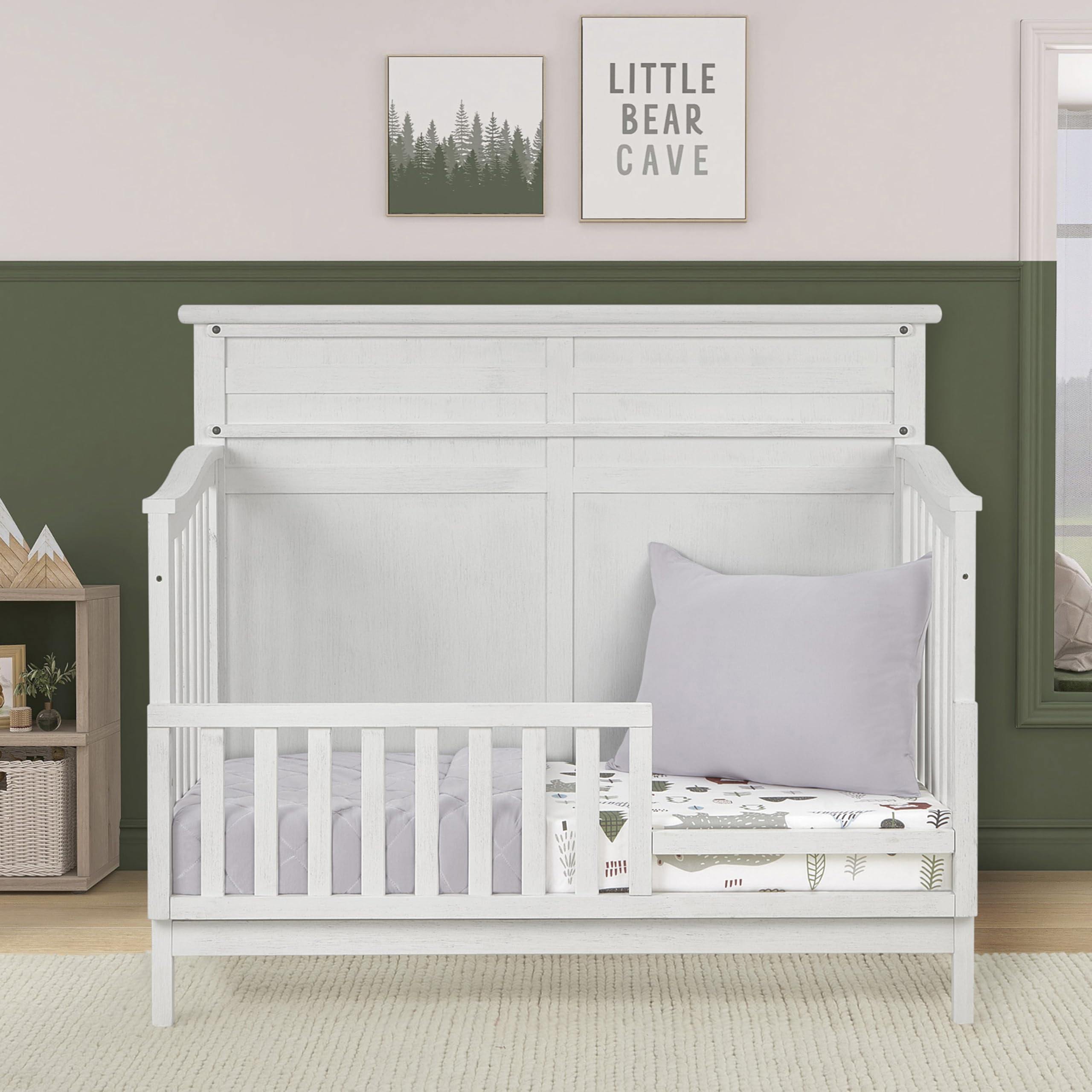 Evolur Grizzly Bear 3 Piece Toddler Bedding Set, Super Soft and Breathable Toddler Bedding, Machine Washable, Includes Fitted Sheet, Comforter and Pillow Case