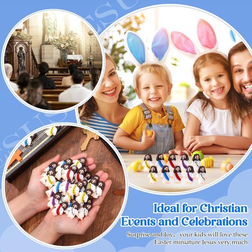 Bememo Mini Jesus Figures - 50 Pcs Christ Toys for Hide and Seek | Perfect Sunday School Gifts
