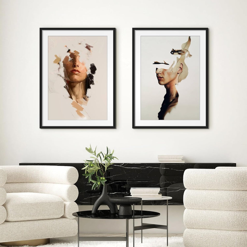 Upsimples 24x32 Poster Frame - Versatile Display for 20x28 Pictures with Mat or 24x32 Without - Black, 1 Pack