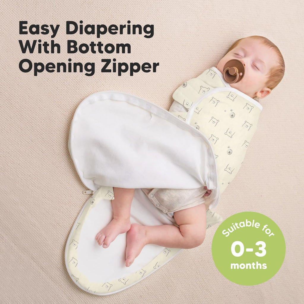 Skiennix Baby Swaddle Sleep Sacks - 3-Pack Zippered Swaddles for Newborns 0-3 Months | Soft & Durable Design