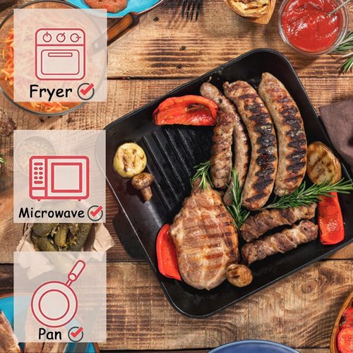 Air Fryer Disposable Paper Liners - Non-Stick Round Parchment for Easy Baking & Roasting | 100PCS 6.3 Inch Natural