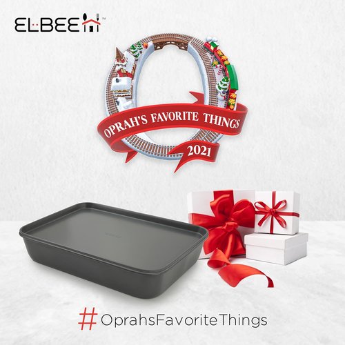Elbee Home Nonstick Baking Set - 8-Piece Aluminized Steel with Deep Roasting Pan & Cake Pans | PFOA & PFOS Free
