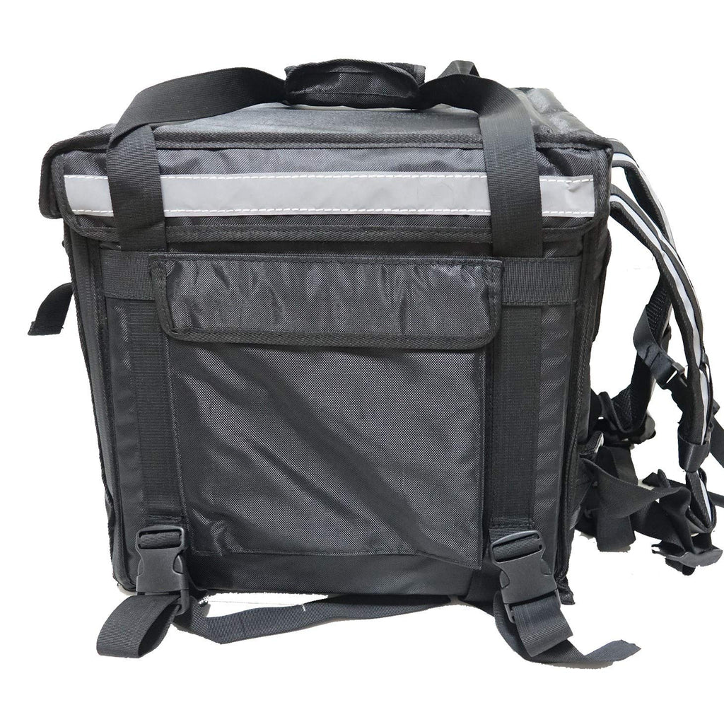 Packir PK-64B: Big Pizza/Food Delivery Bag for Motorcycle or Bicycle, 16"x16"x16", with Metal Rack for Motorcycle Use