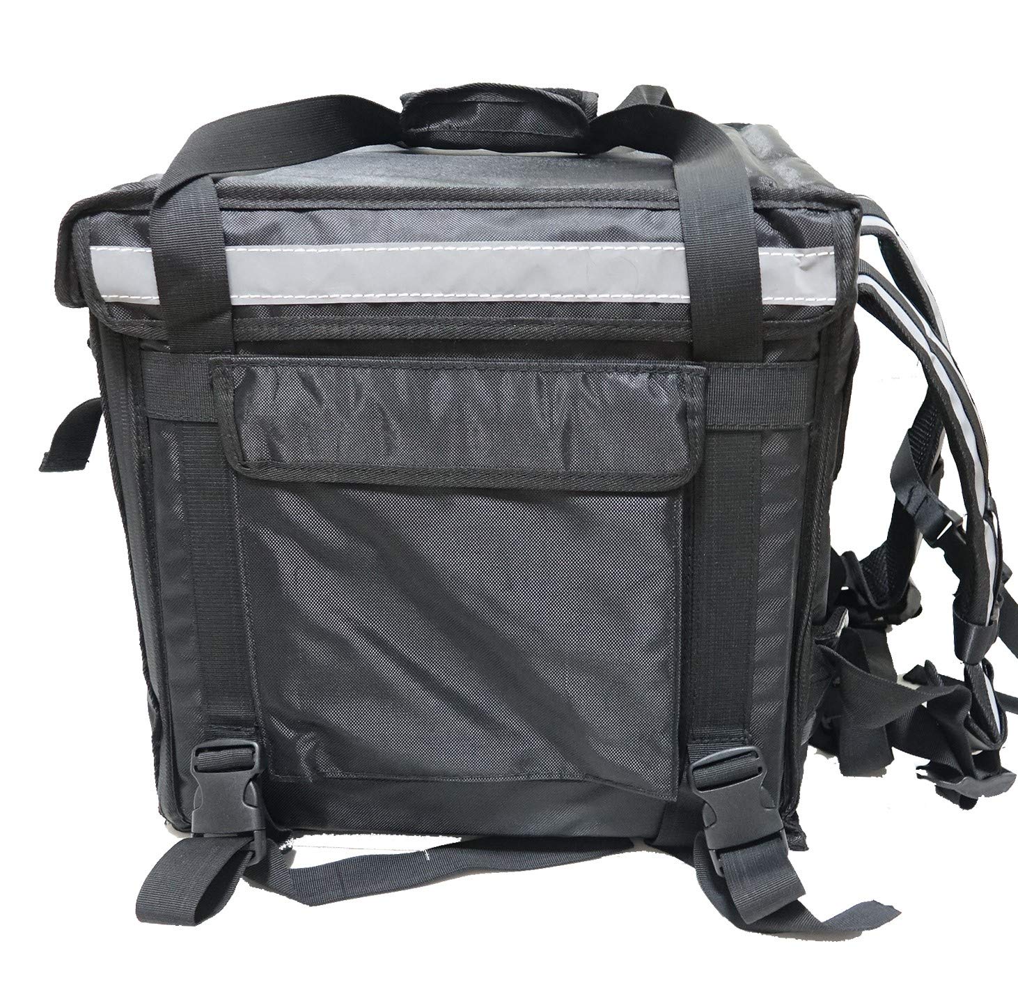 Packir PK-64B: Big Pizza/Food Delivery Bag for Motorcycle or Bicycle, 16"x16"x16", with Metal Rack for Motorcycle Use