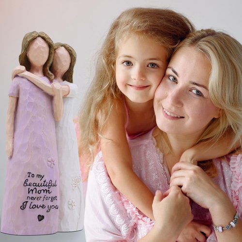AcowSpt Mom Birthday Gifts, Mother of The Bride Gift, Mom Valentine Gift, Sculpted Hand-Painted Figurine