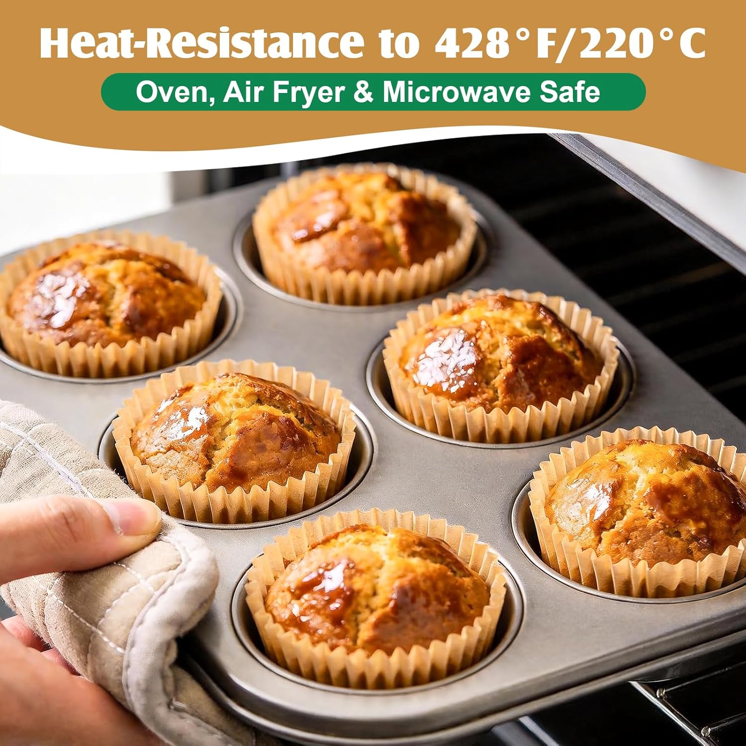 VISRIE Cupcake Liners - 500Pcs Greaseproof & Non-Stick Baking Cups for Muffins & Treats