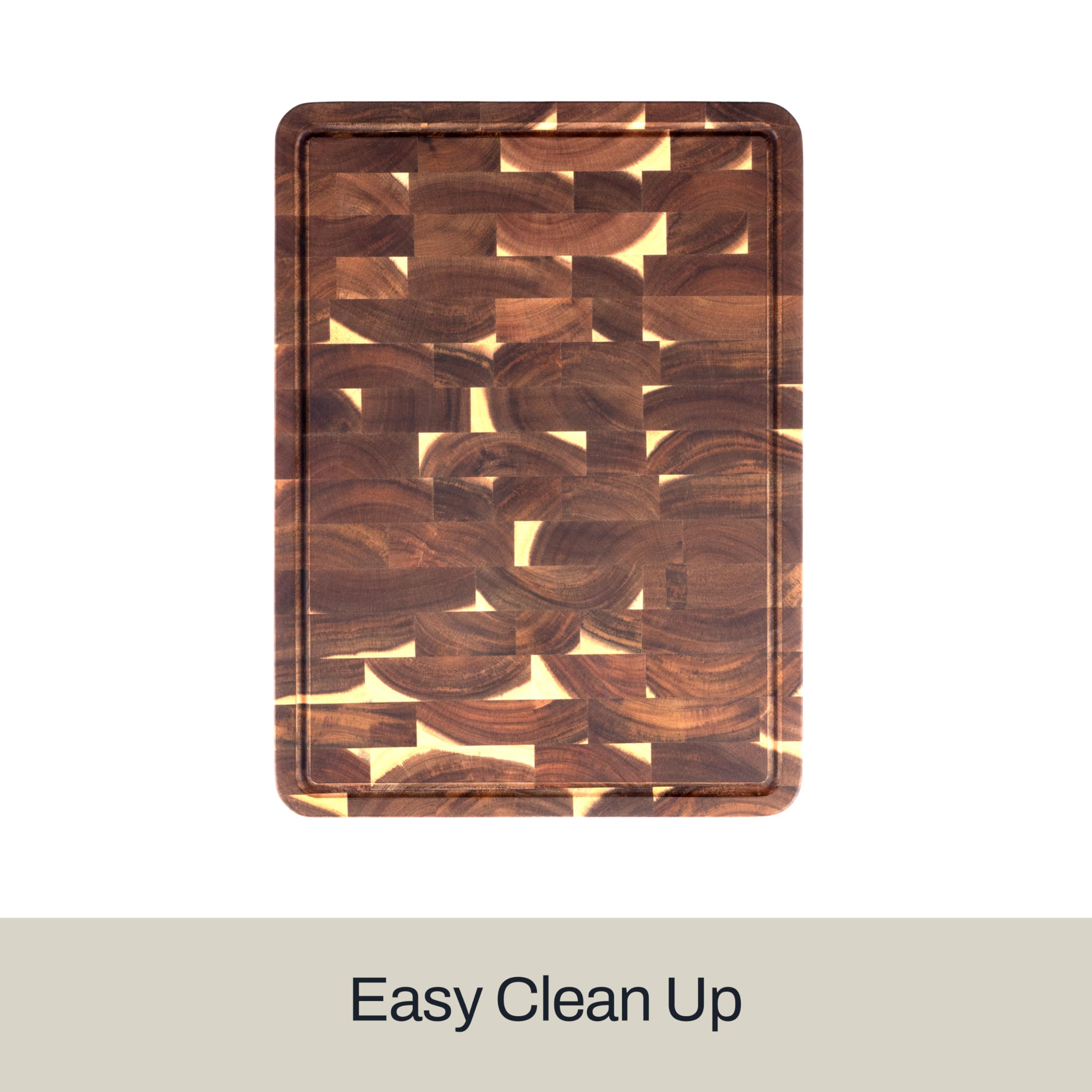 All-Clad Kitchen Essentials Acacia Cutting Board w/Juice Groove 19x14 Inches, 1" Thick, Chopping Board for Meat, Cheese, Vegetables, Fruit, Serving Board for Kitchen & Dining Room, Charcuterie, Brown