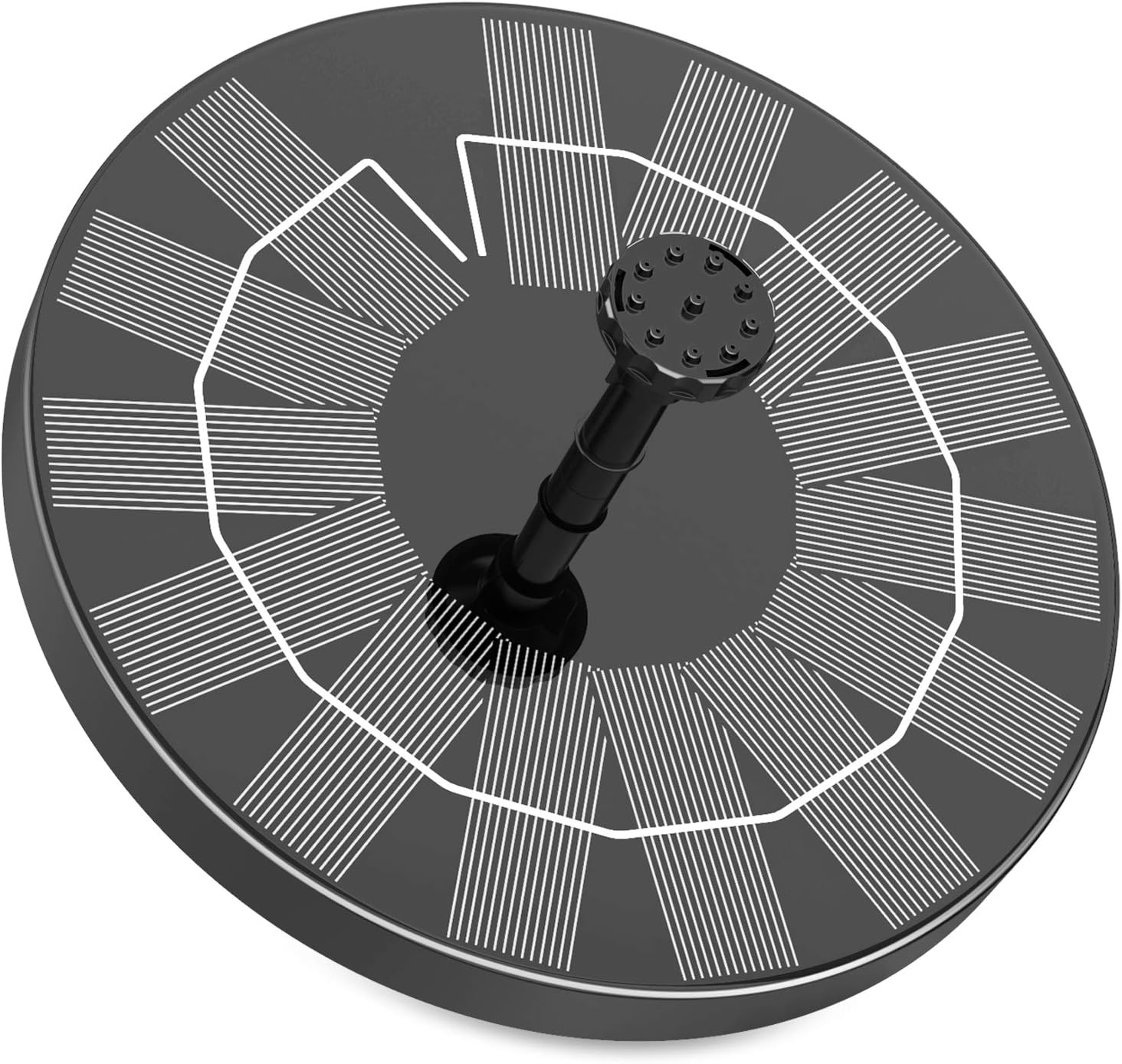 AISITIN Solar Garden Fountain - 3.5W Floating Pump with 6 Nozzles for Bird Bath & Aquarium