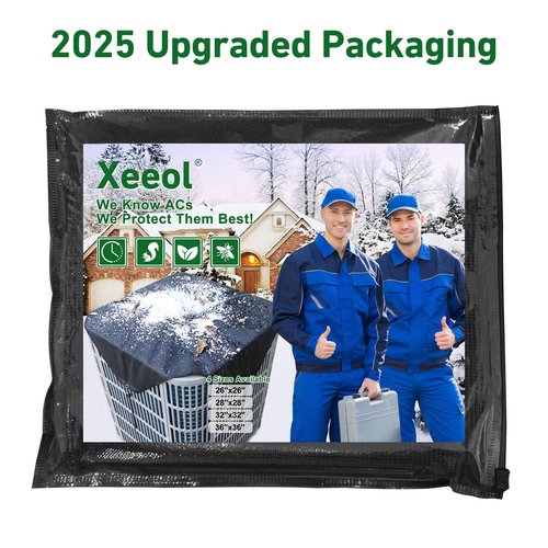 Xeeol Air Conditioner Covers for Outside Units 36 x 36, 600D Waterproof AC Cover, AC Condenser Winter Cover - Snowproof, Rainproof