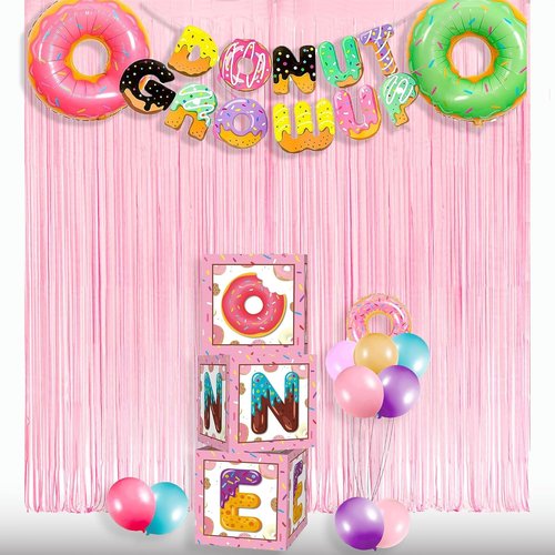 GREATRIL Pastel Pink Party Backdrop - Foil Fringe Streamers for Baby Showers & Celebrations | 3.2ft X 8.2ft - 2 Packs
