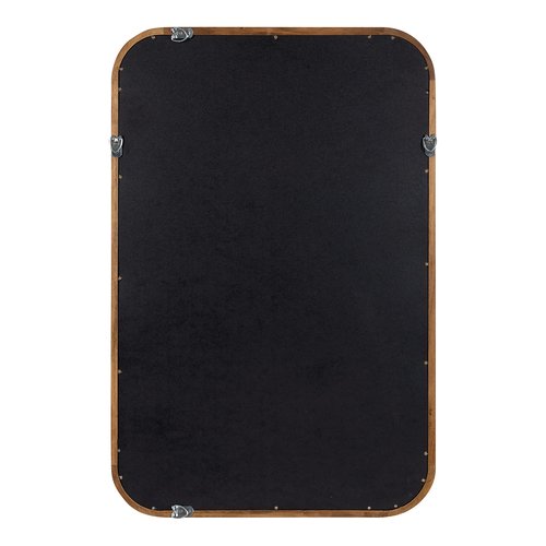 Kate and Laurel Hutton Transitional Pinboard; 20 x 30; Rustic Brown; Radius Rectangle Wall Organizer with Fabric Pinning Surface