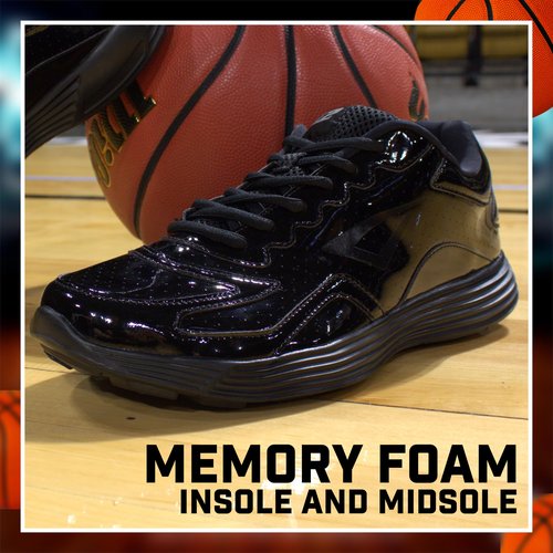 3N2 Men's Reaction Vx1 Basketball Referee Officials Shoe, Black Patent Leather, 6.5