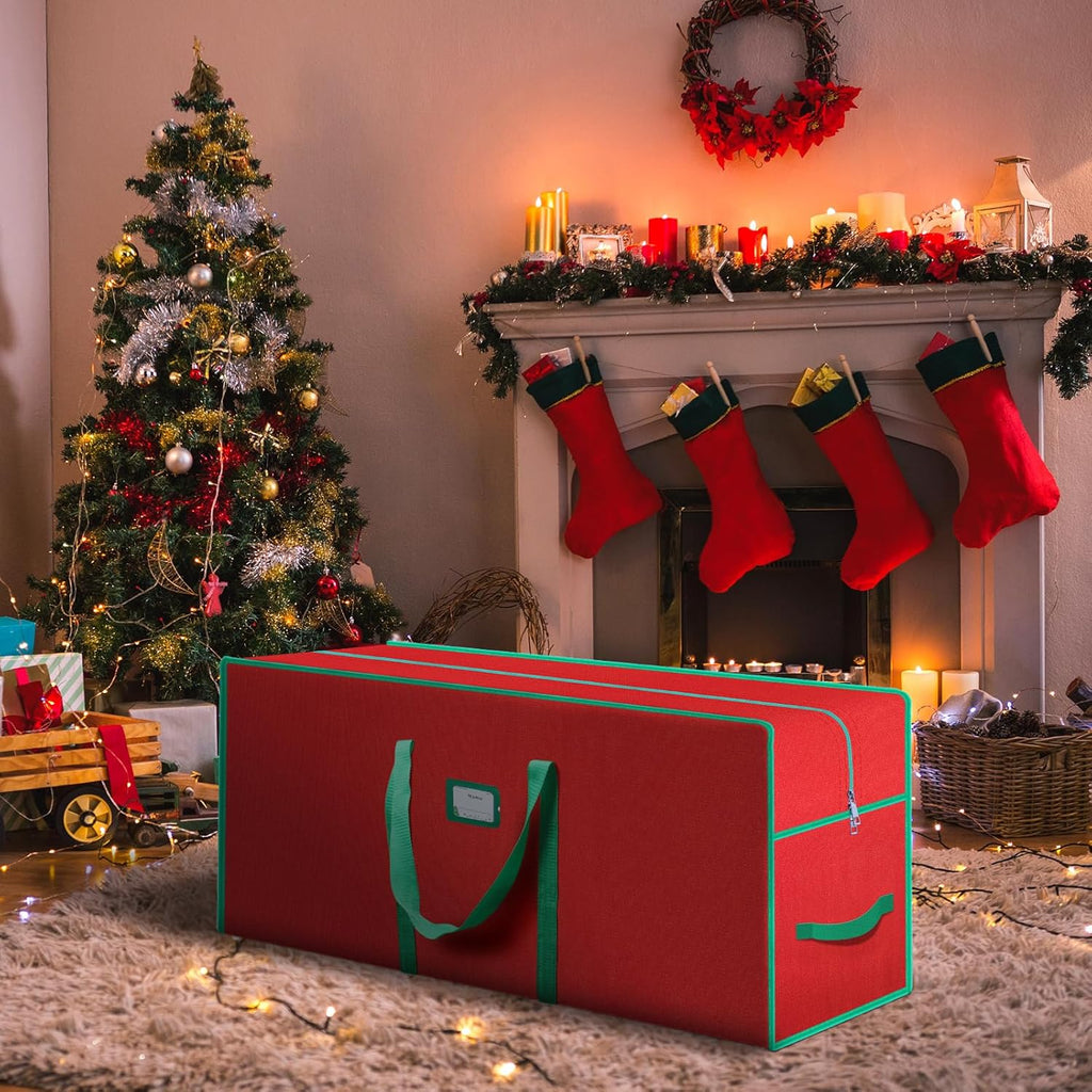 Skiennix Christmas Tree Storage Bag - Fits Up to 7.5 Ft | Durable 600D Oxford Cloth with Reinforced Handle and Card Slot