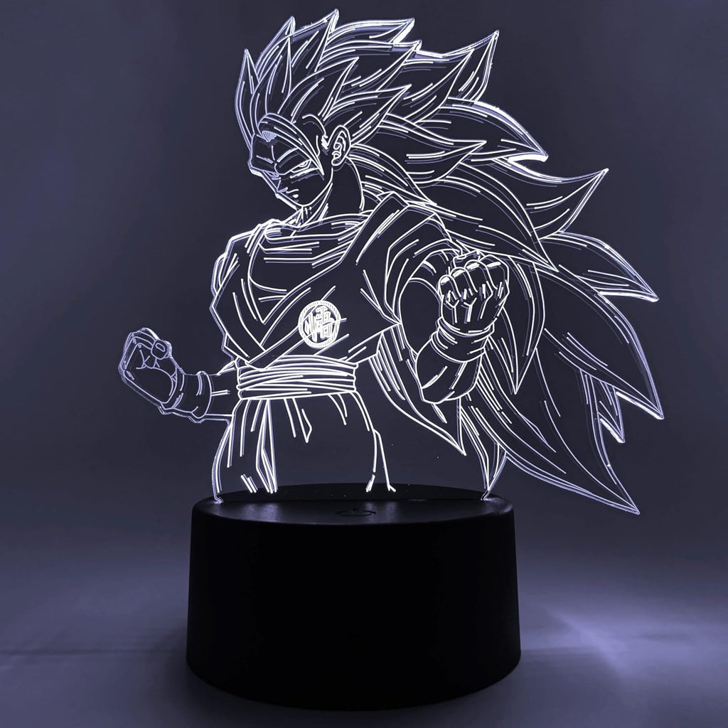 Otaku Lamps Super Saiyan 3 Goku Dragon Ball Super - 16 Color RGB LED Anime Night Light | 3D Room Décor Gift