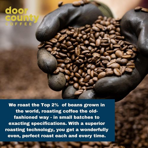 Door County Coffee Highlander Grogg Flavored Ground - 60 Single Serve Cups - Medium Roast - 100% Specialty Arabica