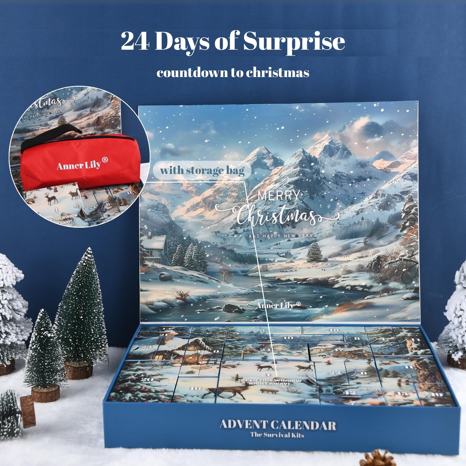 Survival Advent Calendar 2026 - 24-Day Countdown Survival Kits for Men & Teens | Perfect Christmas Gifts for Outdoor Adventures