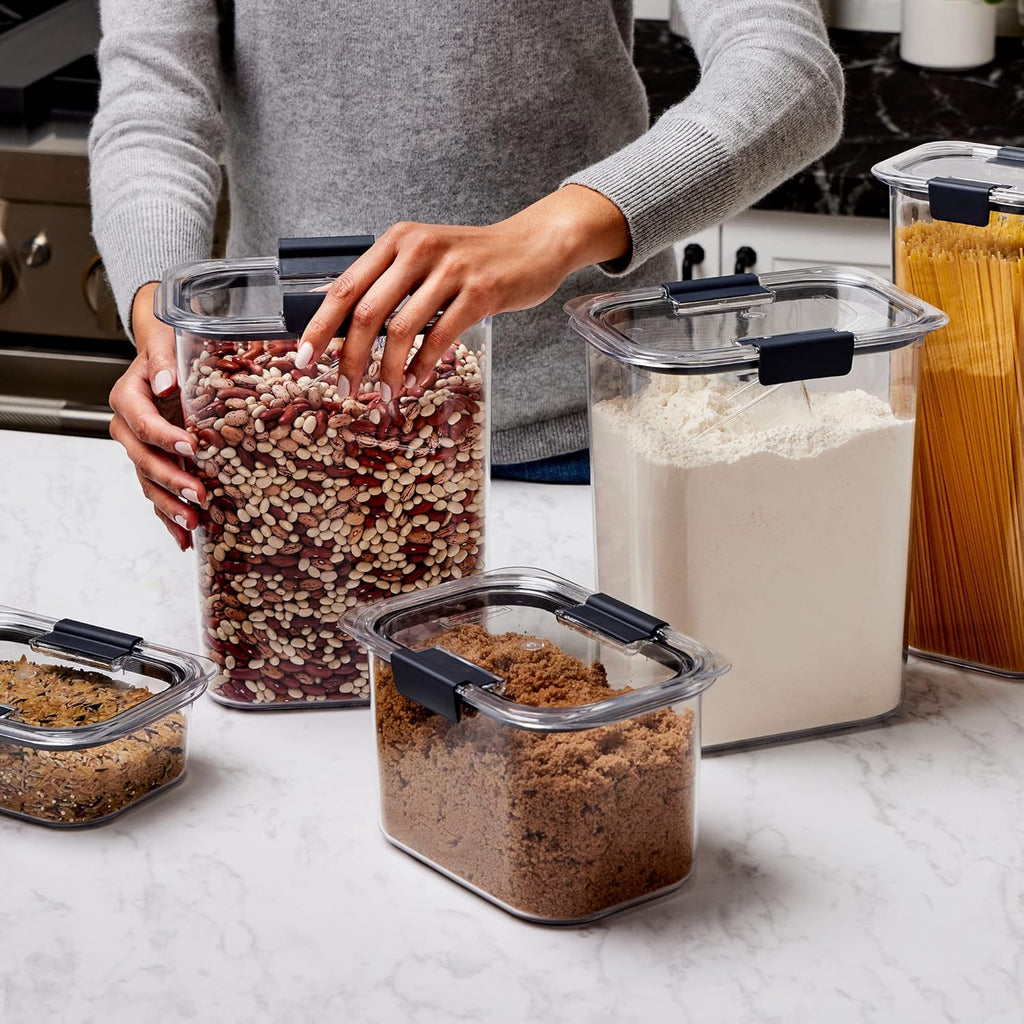 Rubbermaid Brilliance 14-Piece Food Storage Container Set - Airtight, BPA-Free, Ideal for Kitchen Organization