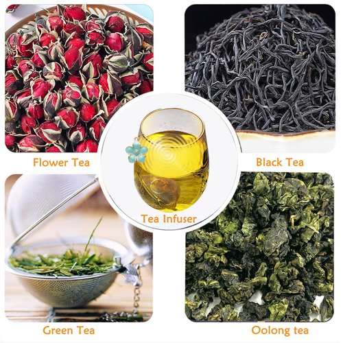 3 Pcs Tea Infusers for Loose Tea Leaf Steeper Tea Balls for Loose Tea Diffusers for Loose Tea Stainless Steel Tea Infuser Loose Leaf Tea Steeper with Metal Pendant (Butterfly and Flower)