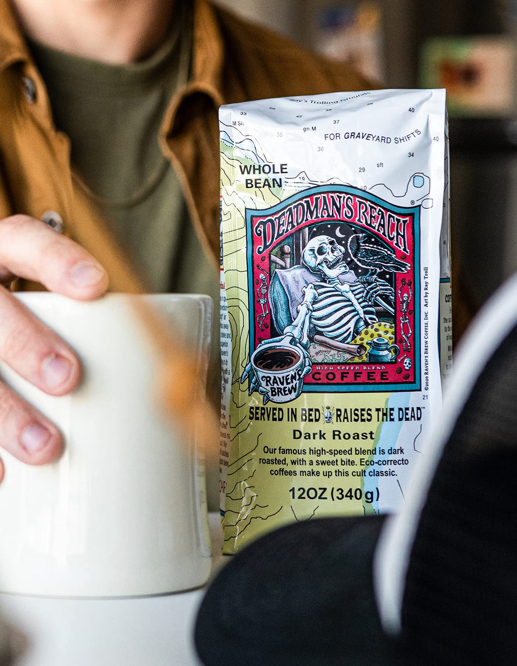 Raven's Brew Coffee High Caffeine Coffee Dark Roast Whole Bean – Deadman's Reach 2lb